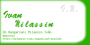ivan milassin business card